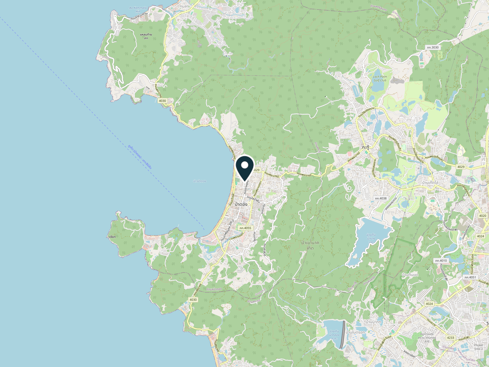 Map showing where Super Divers Phuket is in Phuket